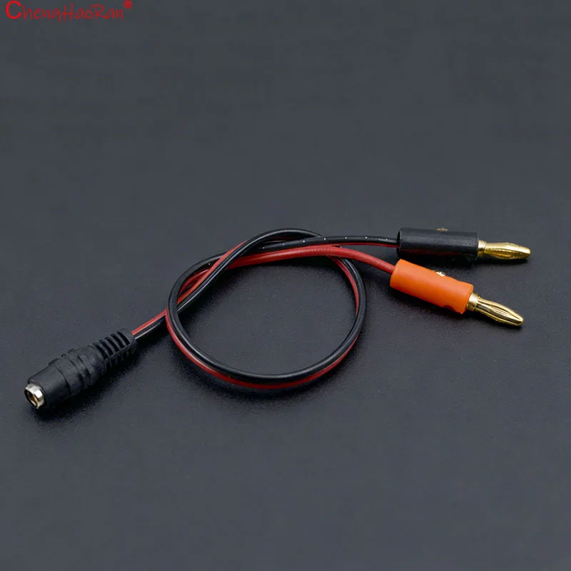 1PC DC Plug To Banana Plug Wire 4mm Power Test Wire DC5.5-2.1 To Banana Plug DC Male DC Female 25CM Long Line view 3