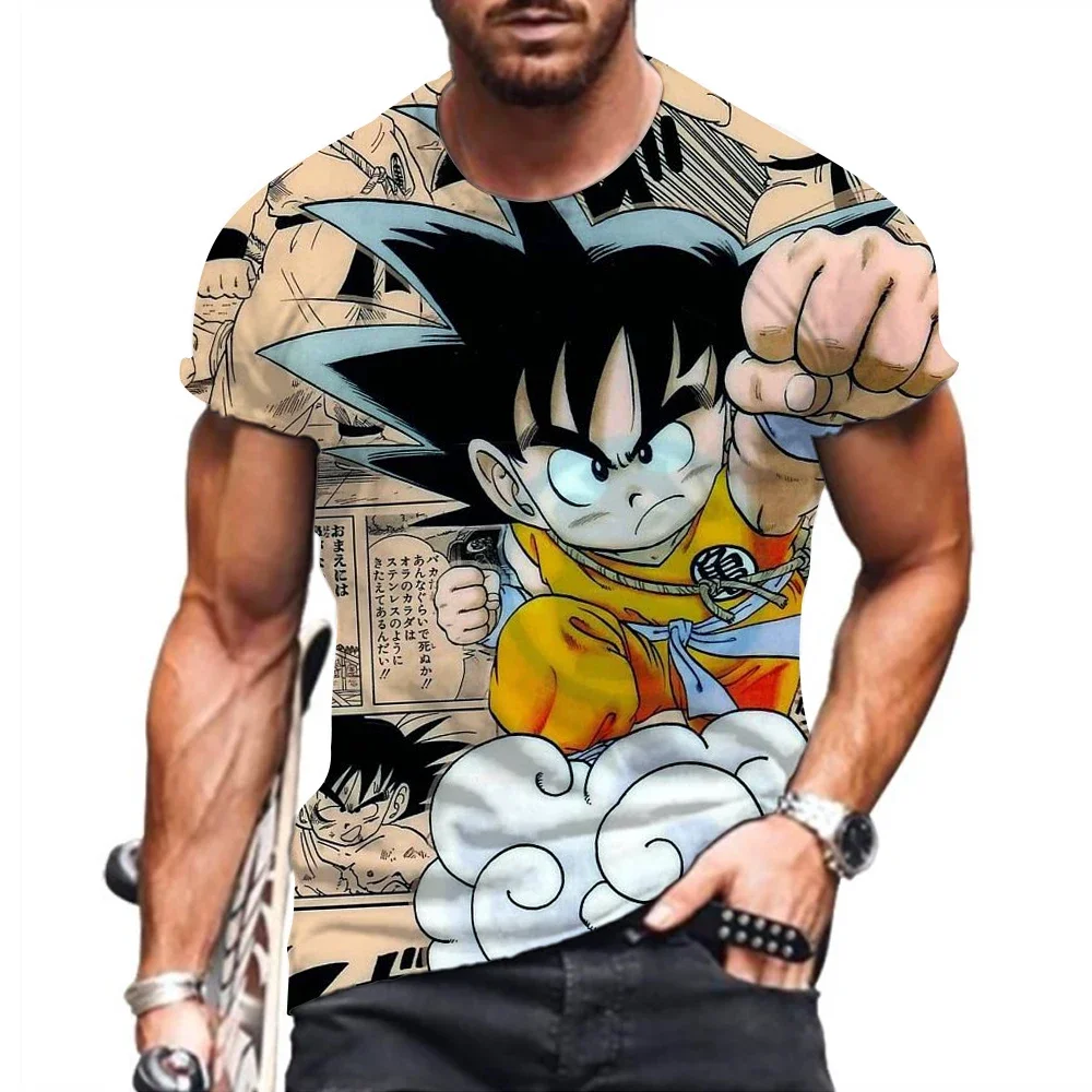 Men T Shirt Men's T-shirt 2024 Tops Dragon Ball Z Y2k Shirts New Vegeta Goku Short Sleeve Clothing Harajuku Style Streetwear