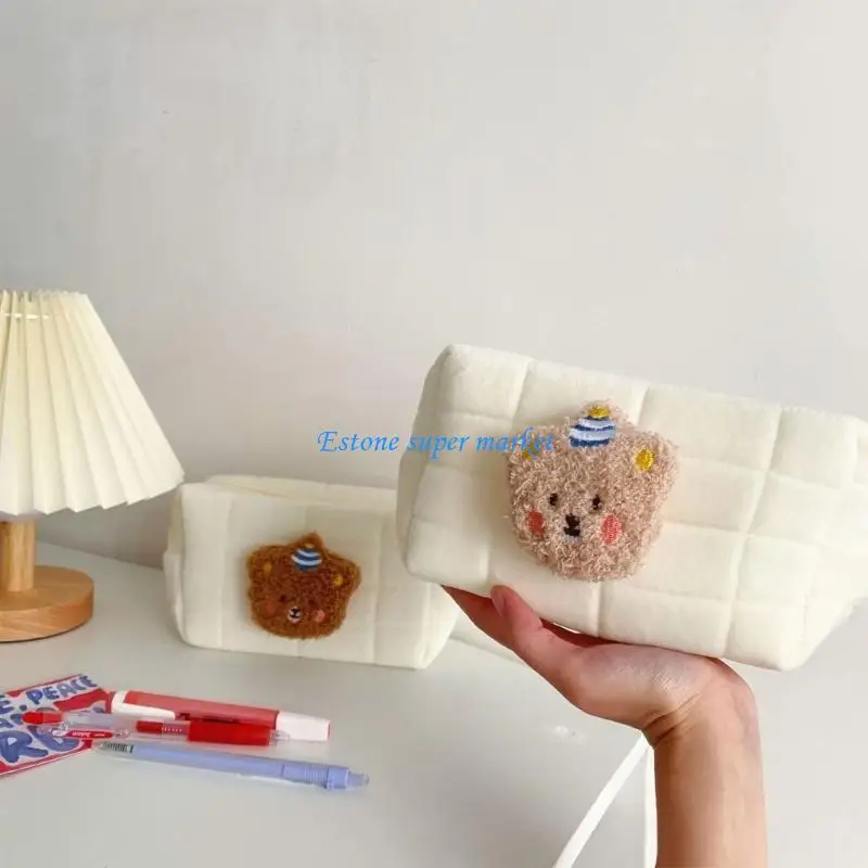 

090b милый мультфильм медведя мешка для туалетных принадлежностей для макияжа косметическая сумка для хранения портативная мешка