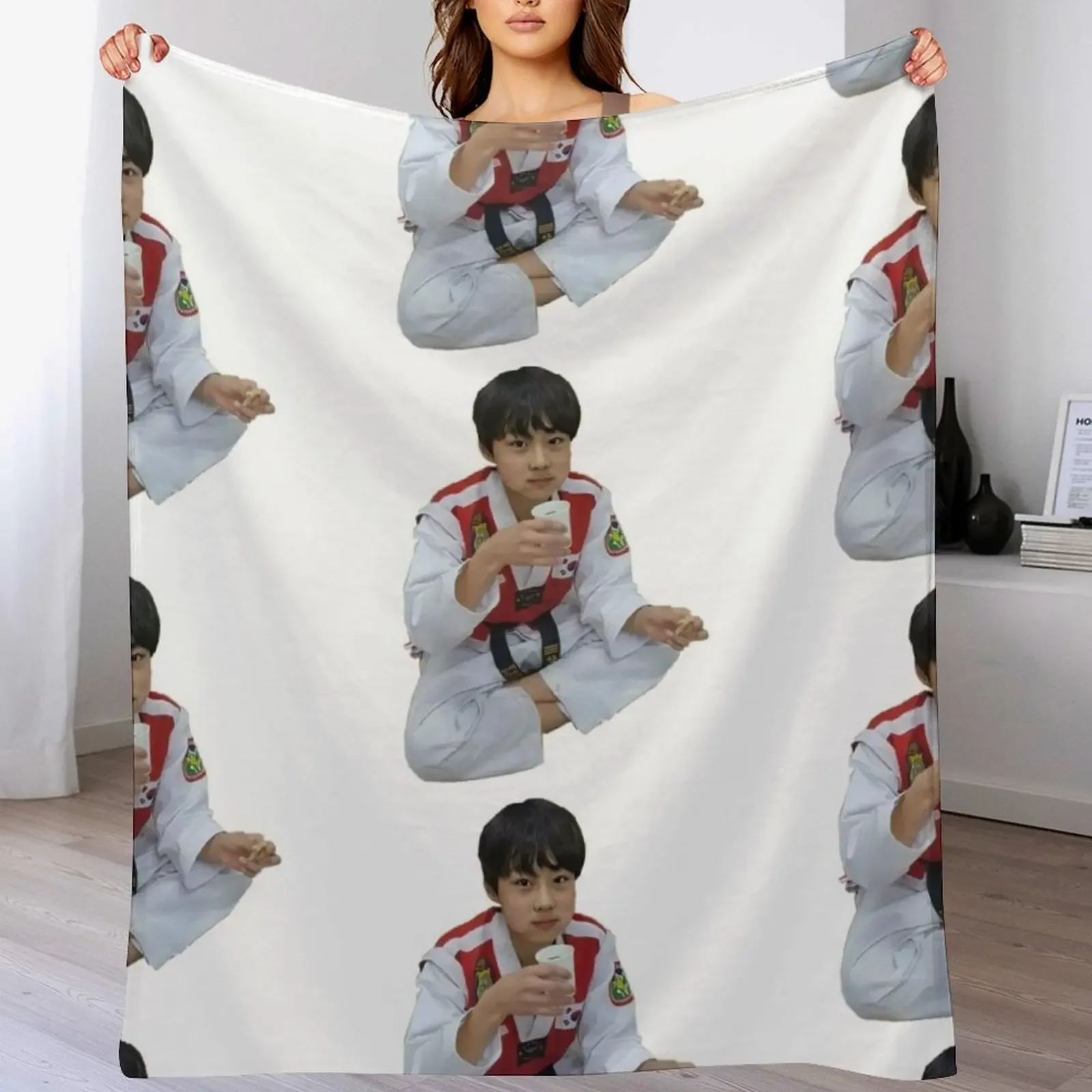 

Jungwon Pre Debut I-LAND Throw Blanket Stain Resistant Cozy Warm Blanket