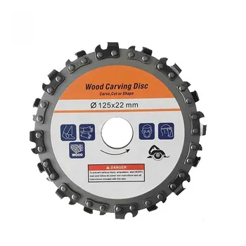 125*22 mm 16 Diş Taşlama Ağaç İşleme Diski Kanal Açma Makinesi Zincirler Disk Ahşap Oyma Kesme Diski 5 Inç Açı Öğütücü için