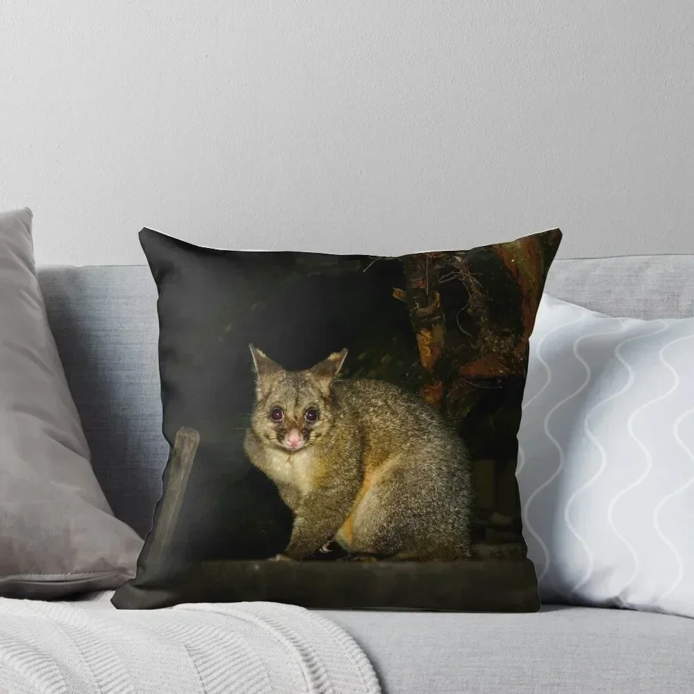 

Australian Bushtail possum at night Throw Pillow Throw Pillow anime girl pillow cover christmas