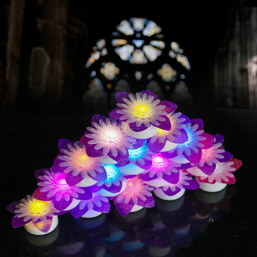 

15pcs LED Daisy Lights Decorative C for Birthday Wedding Festivals Home Restaurant Cafe Bar Flameless Safe