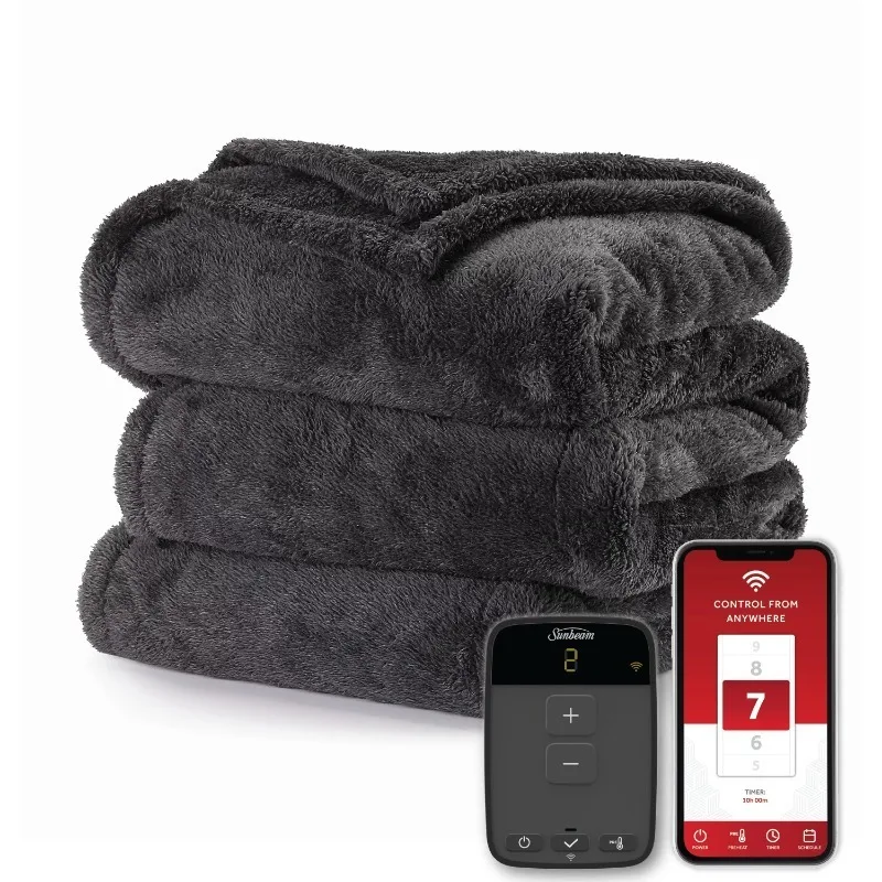 

Connected WiFi Heated Blanket, WiFi Electric Blanket, Slate Grey heated blanket heating blanket electric blankets for beds