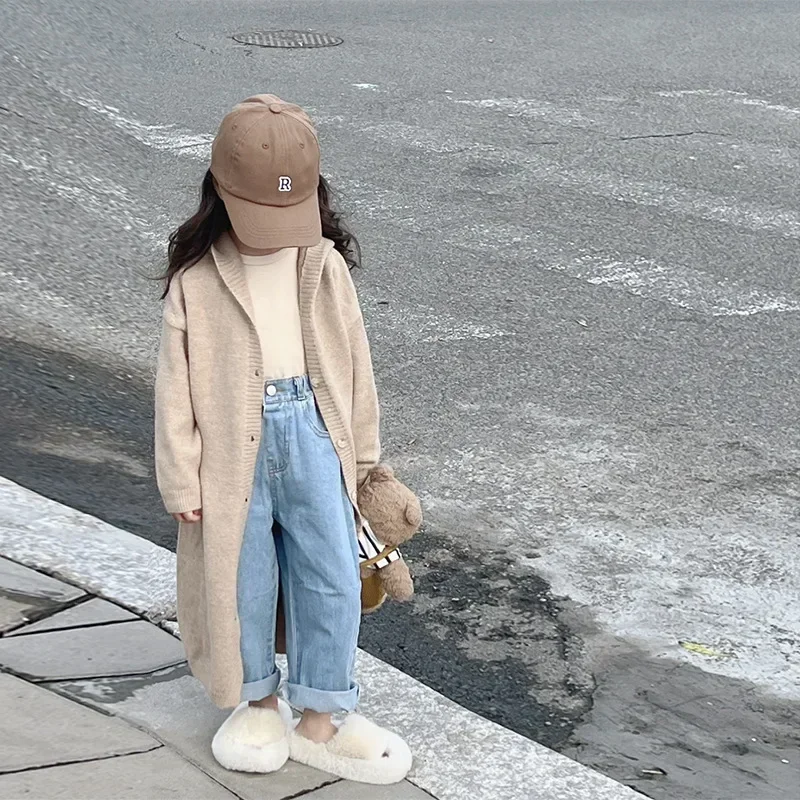 ropa-para-ninos-2026-primavera-otono-nina-cardigan-tejido-nuevo-estilo-coreano-de-moda-suelto-adelgazante-abrigo-sueter-medio-largo