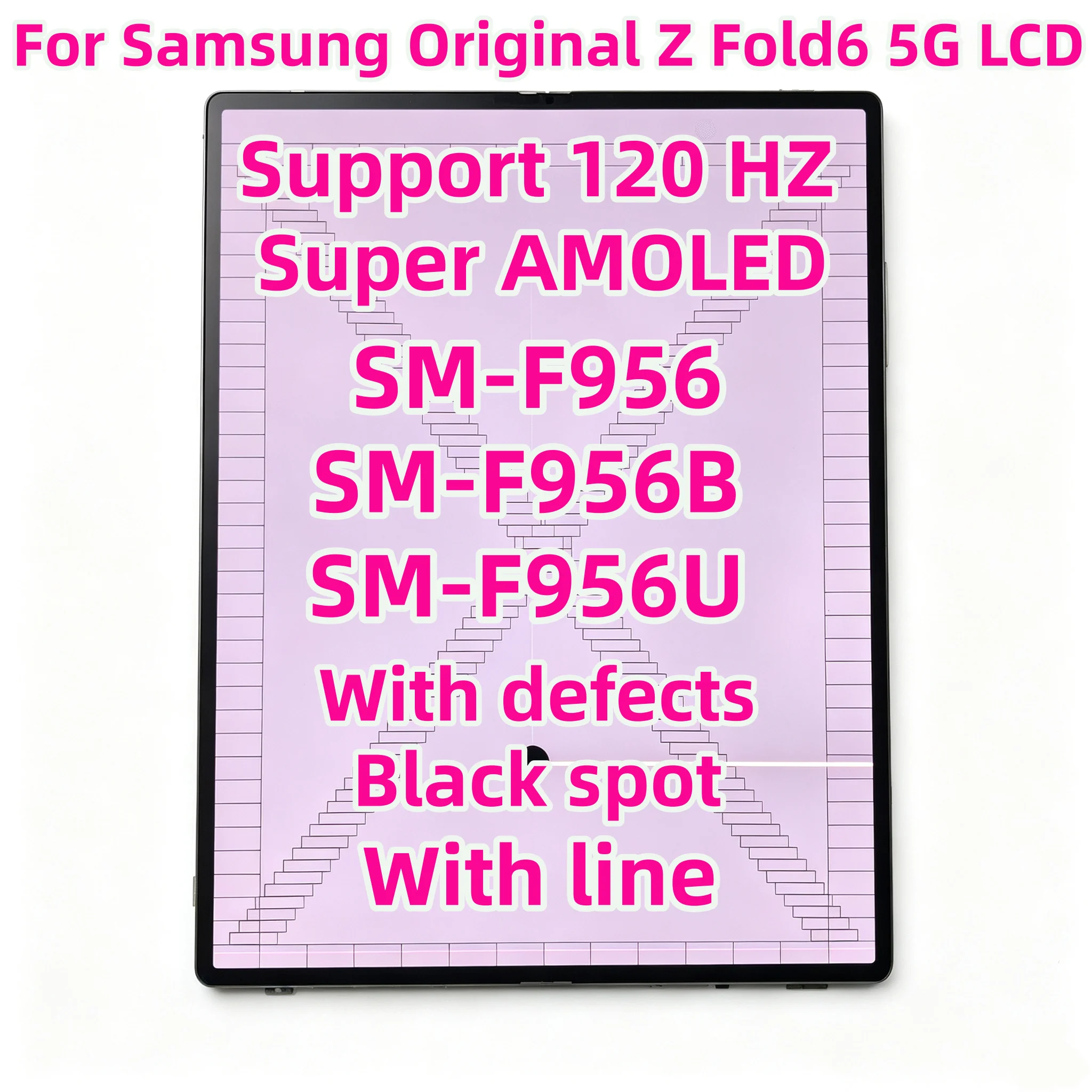 For Samsung Original Z Fold 6 AMOLED 120HZ SM-F956 F956B F956U LCD Touch Screen Digitizer Display Digitizer Assembly With Defect