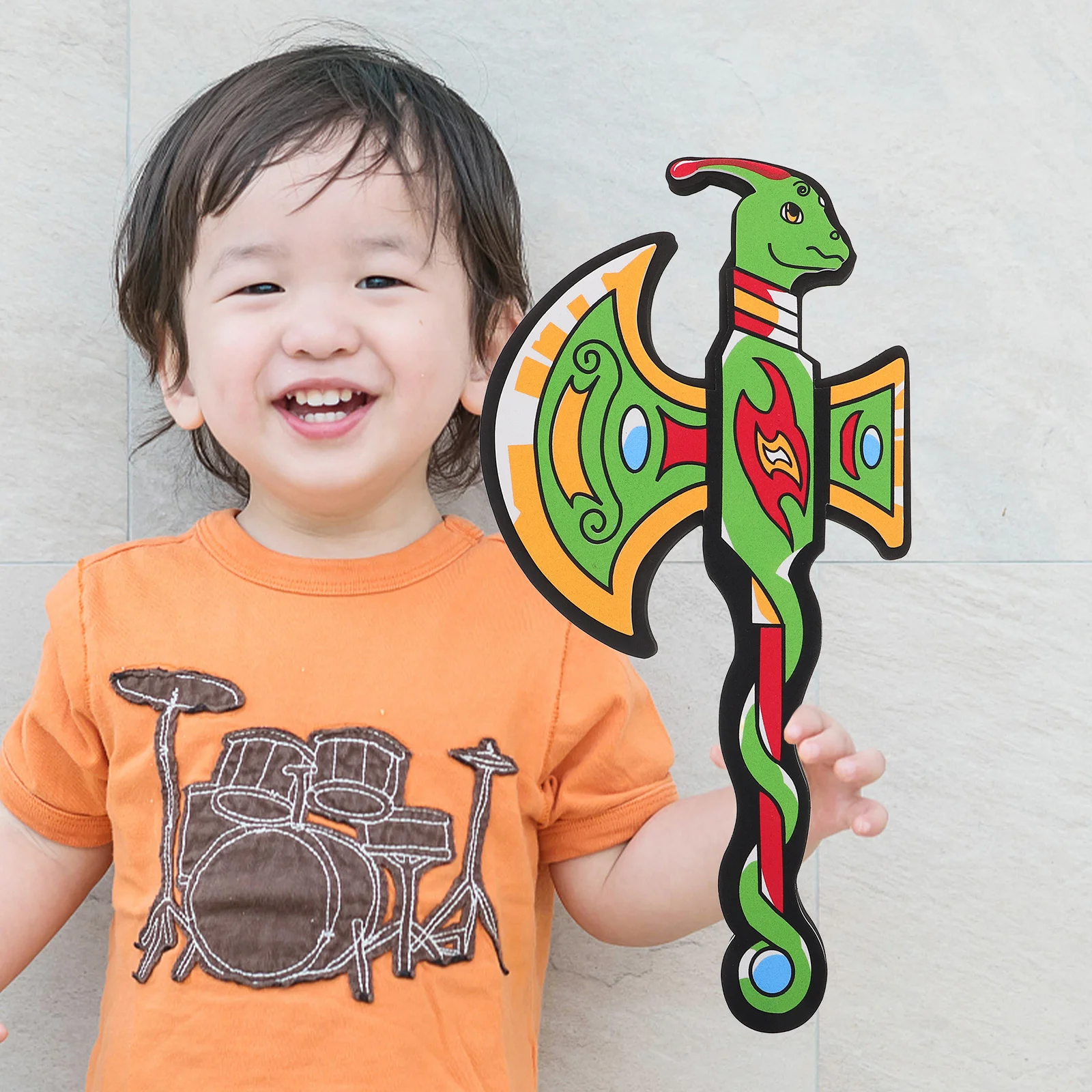 Foam Dinosaur Axe Cartoon 's Party Cosplay Performance Halloween Safe Lightweight Foam Dinosaur Axe Cartoon Prop Play