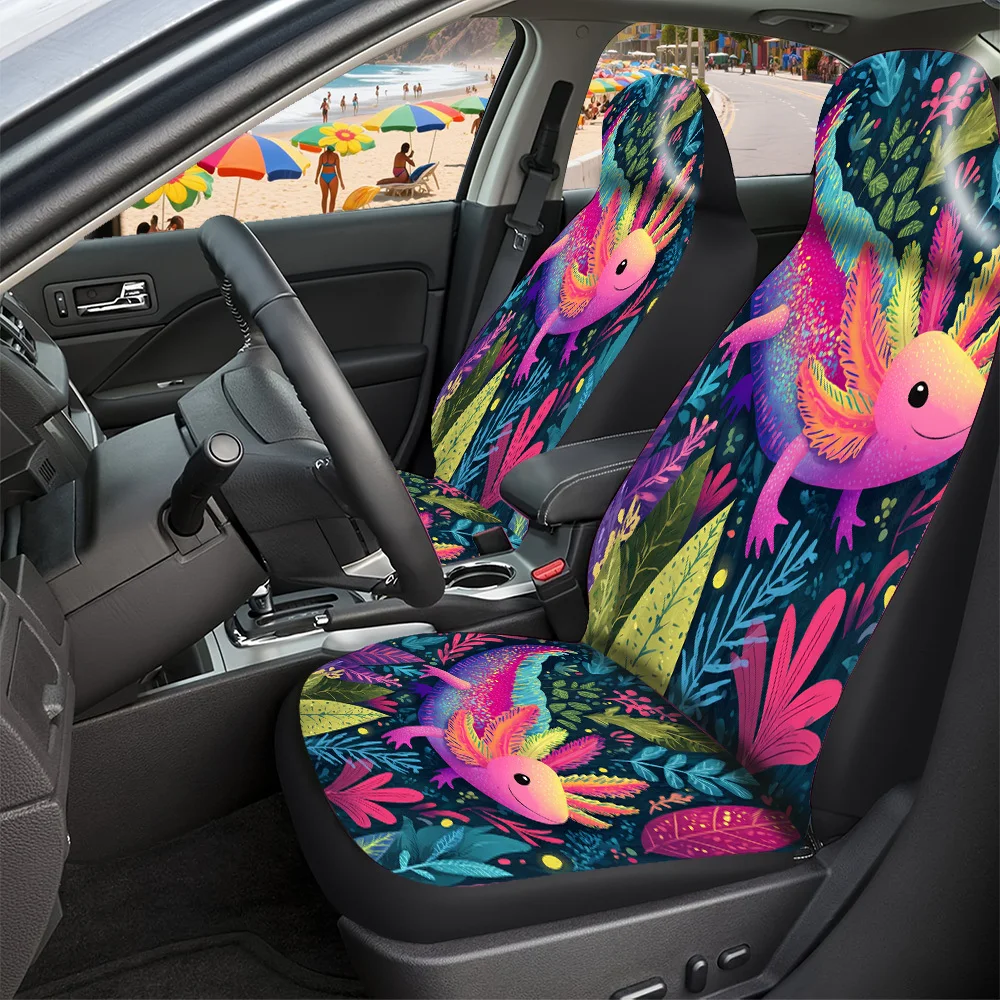 2-5 Seat Set Car Seat Covers Premium Lizard Plant Print Comfort Fit For Truck SUV Off-road Car Seasonal Decor Halloween Christm