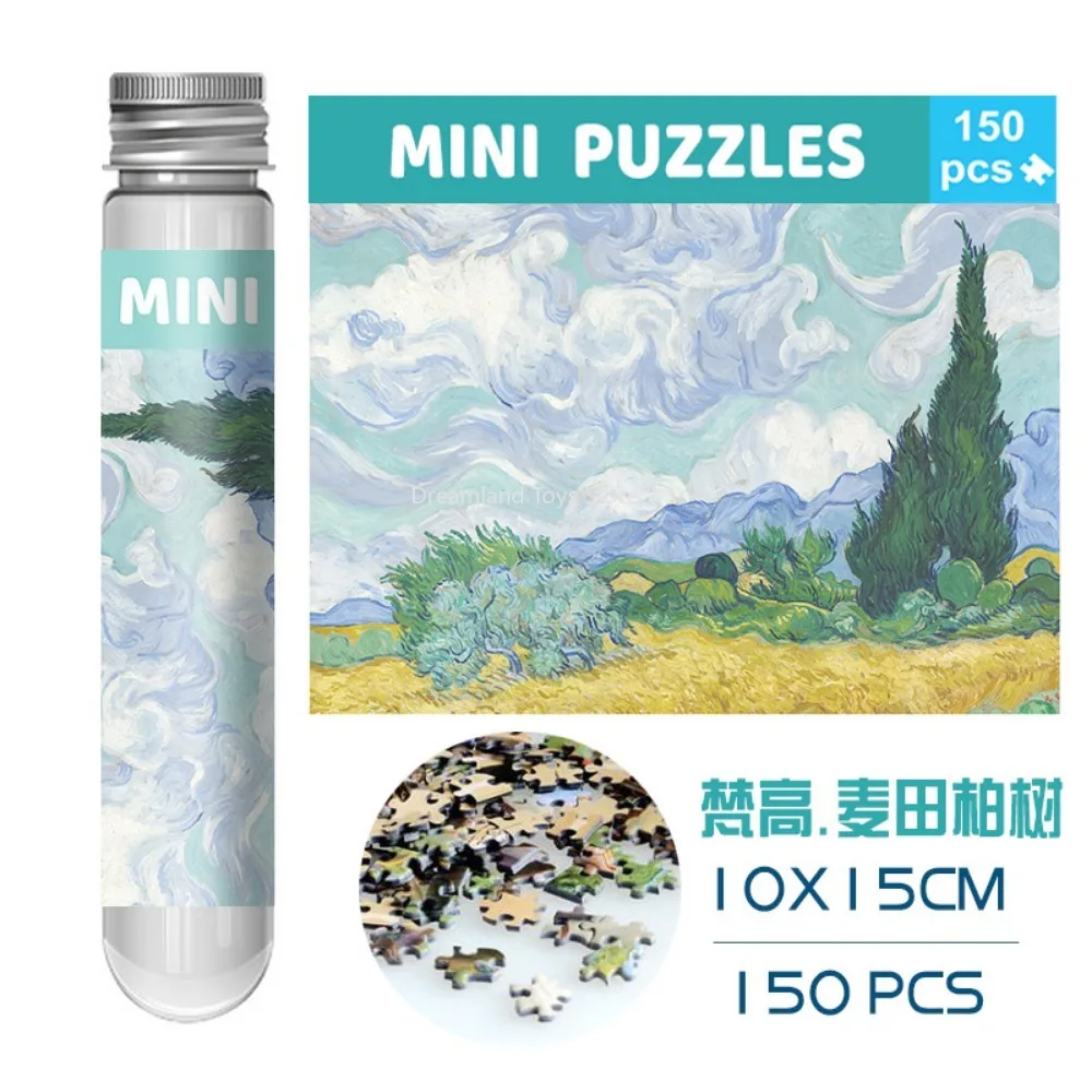 150pc Mini Test Tube Puzzle Pieces Micro Jigsaw Test Tube Tiny Puzzle Challenging Children Creative Puzzle Game Gifts