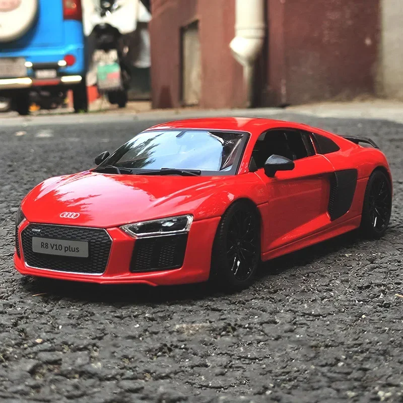 1:18 FOR Audi R8 V10 Plus Alloy Sports Car Model Diecast Metal Toy Vehicle Car Model High Simulation Collection Gift