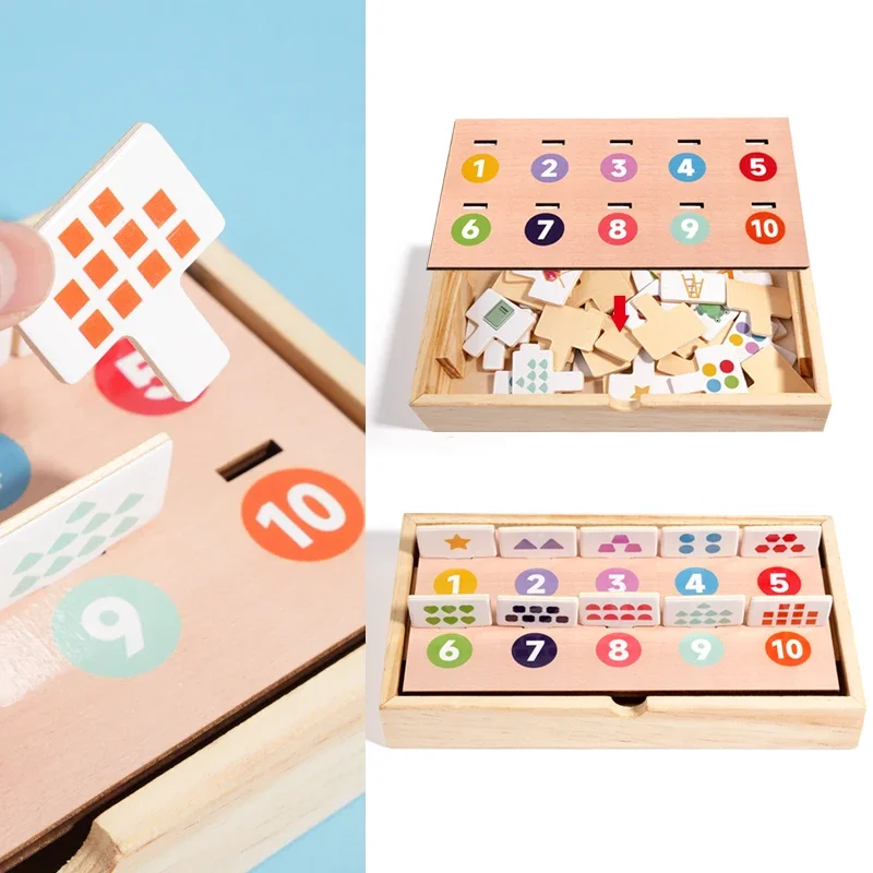Holzmuster-Form-Matching-Spiel für Kinder, frühes Lernspielzeug, farbige kognitive Tierspielbox-Geschenke