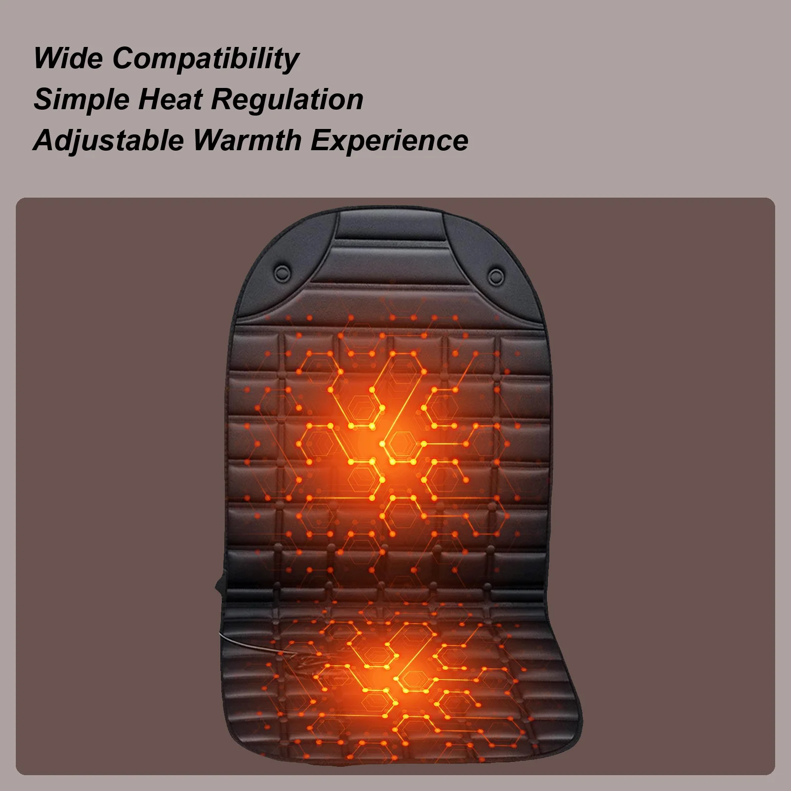 

Heated Seat Covers For Cars 12V Auto Winter Supplies Electric Auto Seat Heater For Cars Trucks SUVs RVs Drivers Travelers Winter