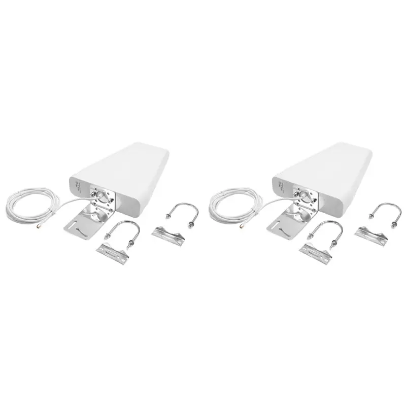 ABJF-2X 5G Full-Band Log Periodic Antenna 12Dbi 698-4900Mhz Outdoor Directional Antenna Network Signal Booster Amplifier SMA