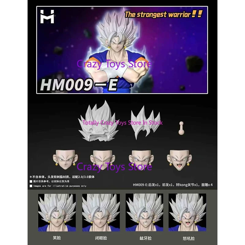 

In Stock Original HM Studio HMO09A-HM010A Dragon Ball Z Super Saiyan God Ultra Instinct Vegito Head Accessory Anime Action