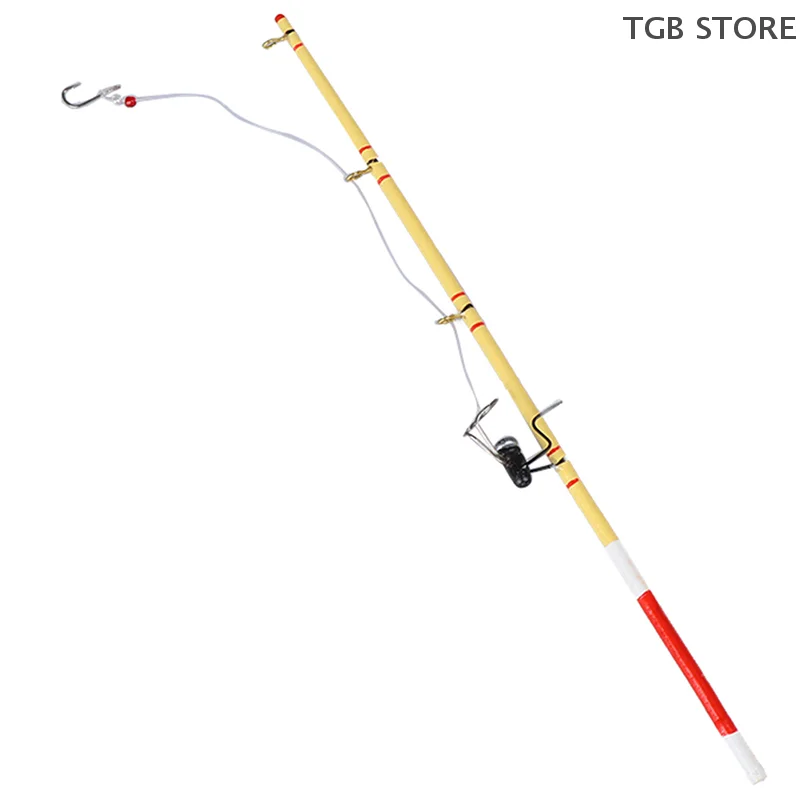 1Pc 1:12 Miniature Fishing Tool Model Fishing Rod Pole Dollhouse Toy Dolls House