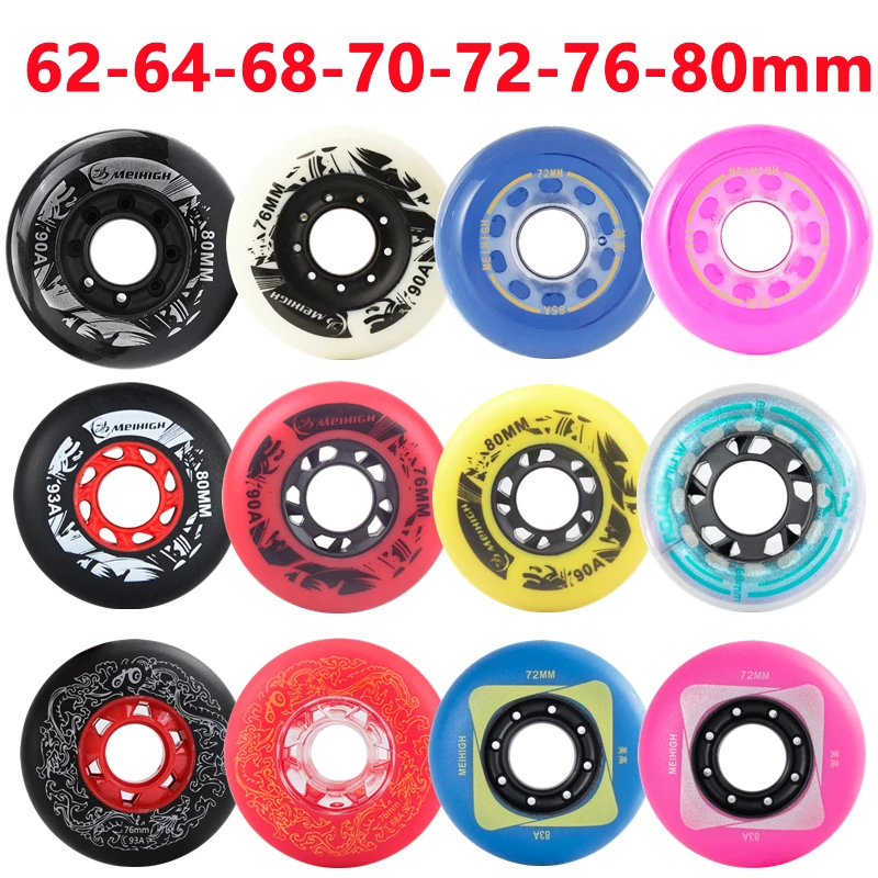 Skate kółka rolkowe 62/64/68/70/72/76/80mm rolki opona typu Rock fantazyjne koła PU odporne na zużycie łożyska 83A/85A/90A/93A