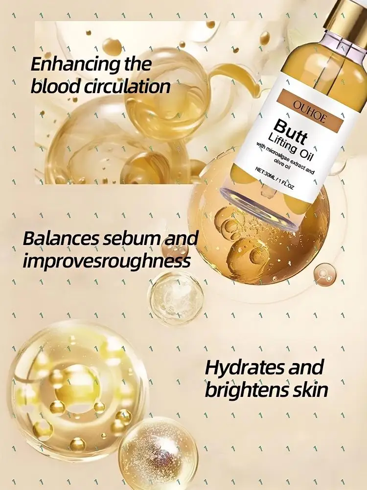 Minyak Pembesar Bokong Alami - Mengangkat & Mengencangkan untuk Tampilan Lebih Bulat dan Berisi - Penyerapan Cepat