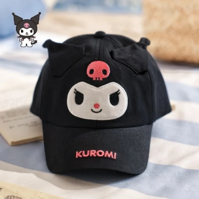 

Sanrio Anime Melody Kuromi Hello Kitty Childrens Peaked Cap Leisure Sunshade Outdoor Sun Protection Peripherals Accessories