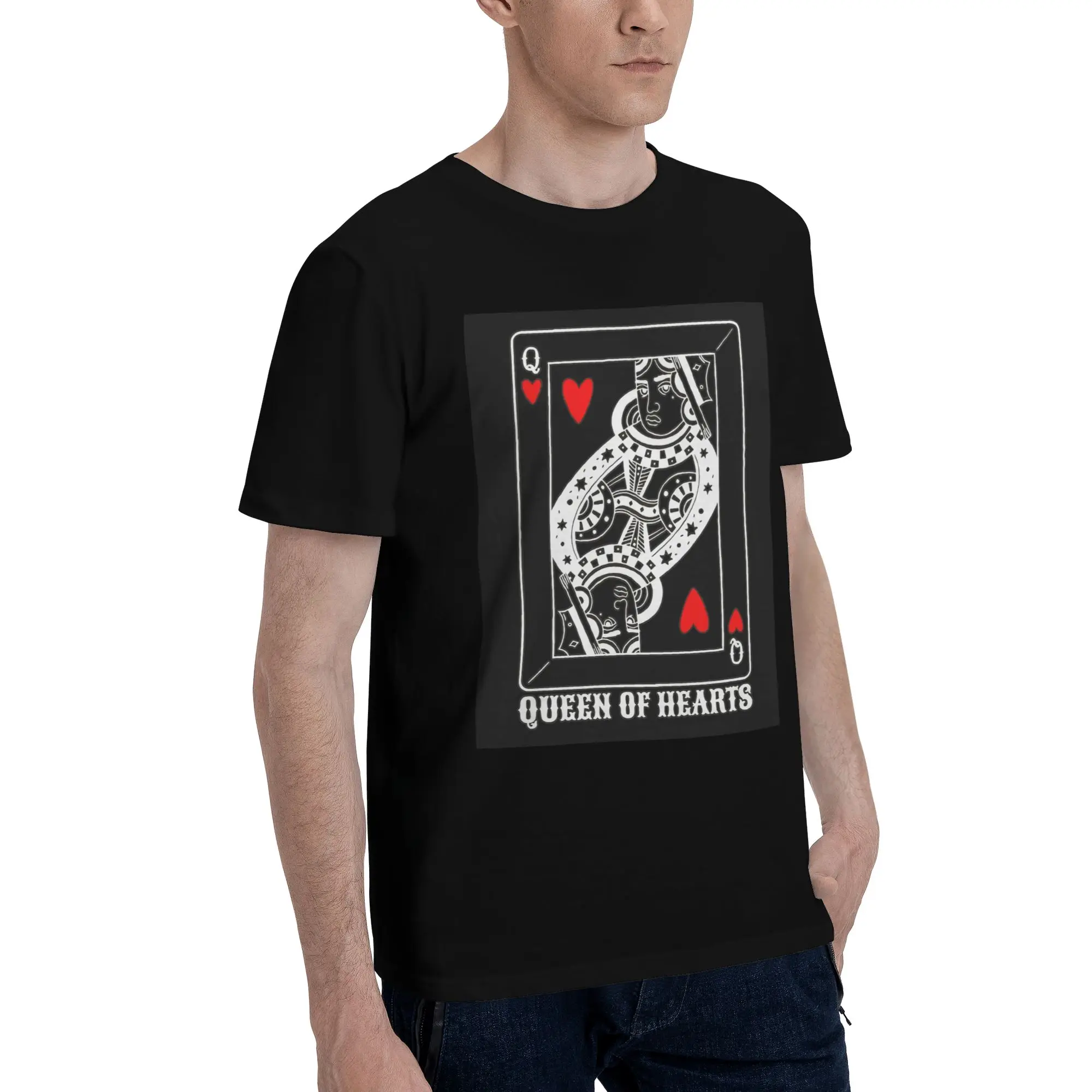 

Queen Of Hearts Halloween Design Idea Card Lover Fun Lazy Halloween Мужская футболка Футболки Мужские хлопковые футболки с круглым вырезом Короткие