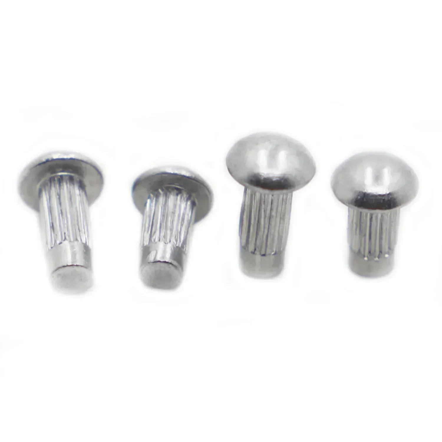 M2 M2.5 M3 M4 GB827 Aluminum Button Round Head Knurl Shank Solid Rivets For Label Nameplate Aluminum Rivets Pop It 50-100P