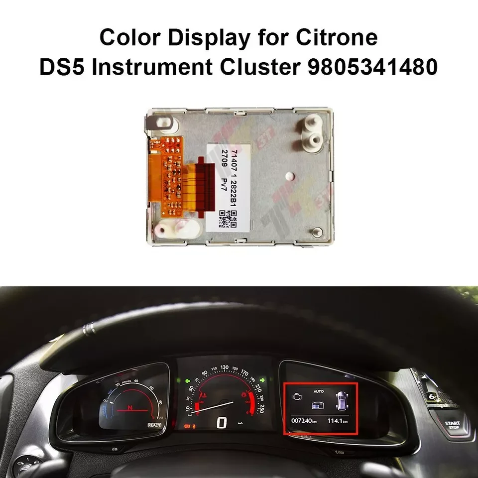 Dashboard LCD Color Display for Citrone DS5 and Peugeot 208 2008 Instrument Cluster 9805341480