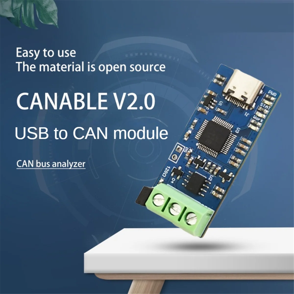 Type-C USB to CAN Module 5V CAN Bus Analyzer USB to CAN Converter Module CANABLE V2.0 CAN-FD CAN Bus Analyzer