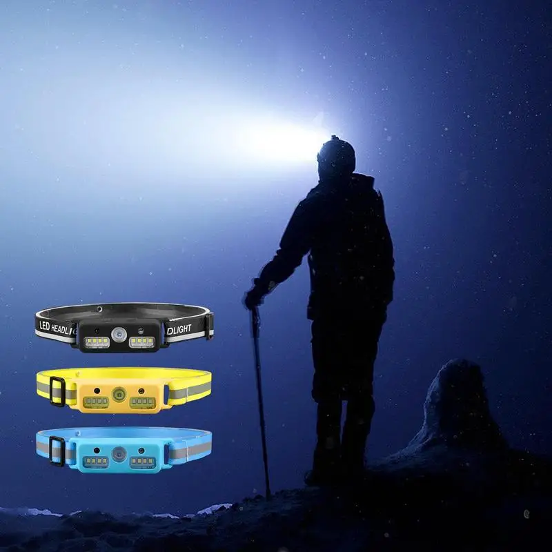 Rechargeable Headlamps For Adults Waterproof Rechargeable LED Induction Flashlight For Head Outdoor Lighting Tool Night Lamp