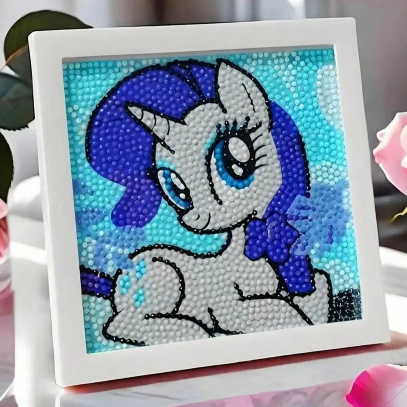 1 pc New Diamond Painting DIY Handmade Framed Rhinestone Embroidery Creative Toy Sticker, Suitable for Desktop Ornament