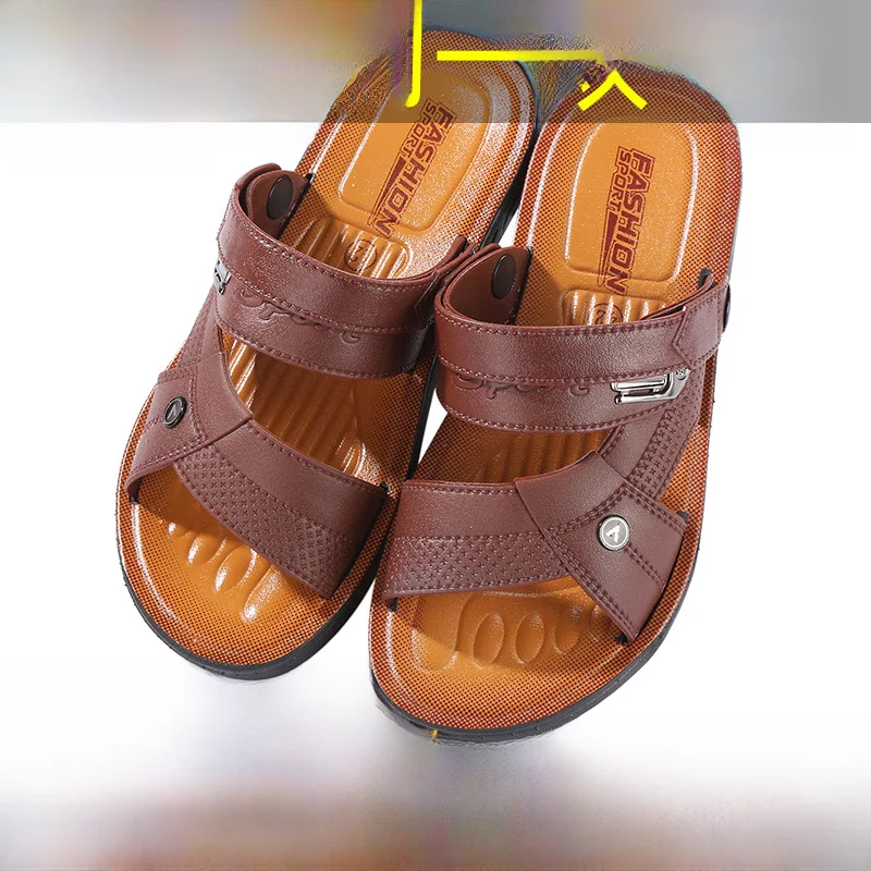 

Мужские летние сандалии 2025 года, двусторонняя одежда, дышащие, Beach oes, противоскользящие, износостойкие, мягкие, повседневные, Driving oes