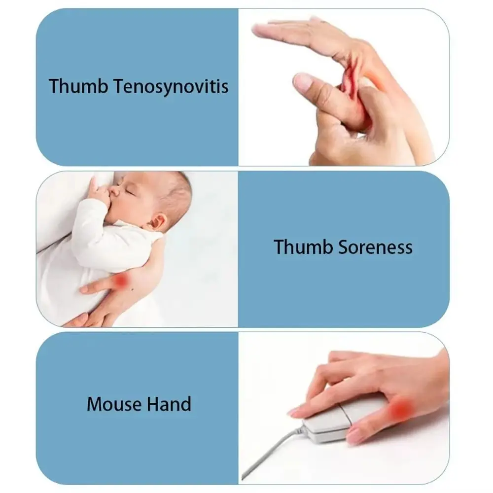 

Elastic Thumb Protection Breathable Soft Tenosynovitis Relief Skin-Friendly Low-Intensity Support Thumb Cover Sprain Recovery