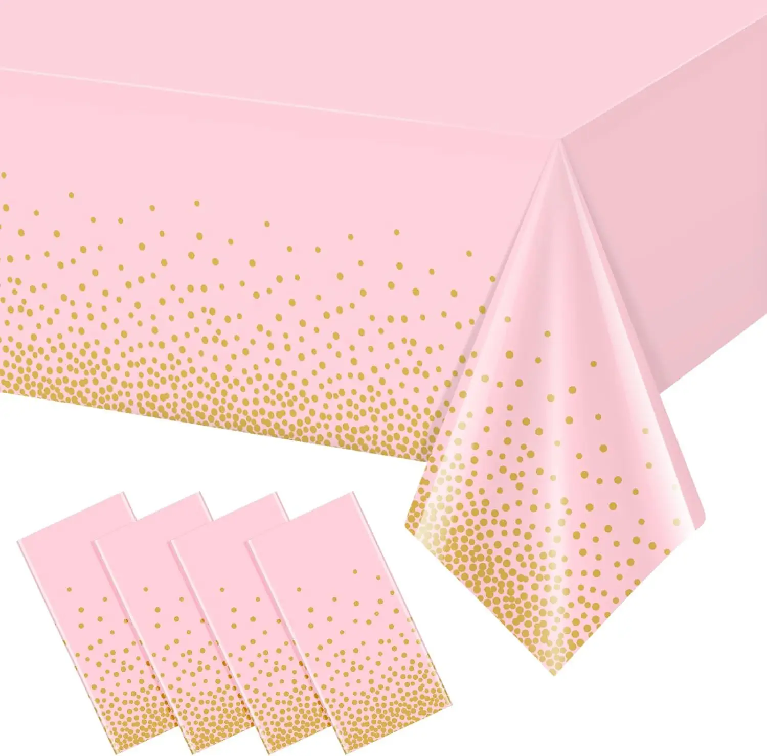 Premium Gold Dot Einweg-Tischdecke Wasserdichte Tischabdeckung für Geburtstagsfeiern Hochzeiten Babypartys Jubiläumsdekorationen – Detail 1