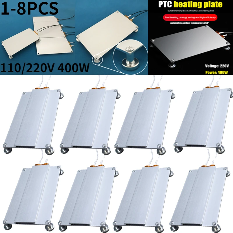 110v/220v 400w ptc placa de aquecimento led removedor aquecimento de solda chip demolição bga estação solda ptc divisão placa