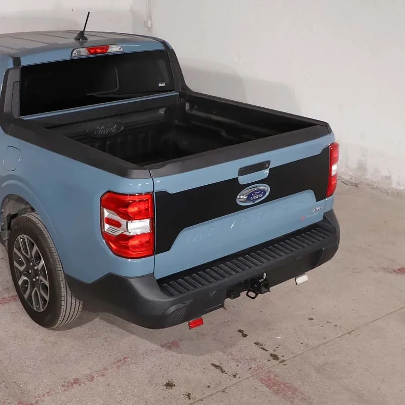 Car Tailgate Panel Logo Decoration Sticker For Ford Maverick 2022+ PVC Material Carbon Fiber Style Vinyl Appearance Modification
