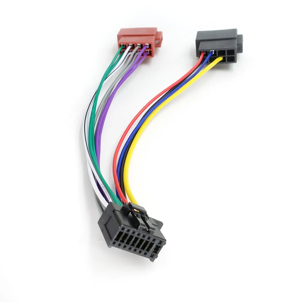 Biurlink CAR STEREO ISO Wiring Harness Adapter 16Pin Port for Pioneer RADIO to ISO 8+8 PLUG MINI ISO Plug Connector