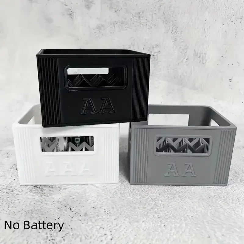 Stackable 3D-Printed Battery Storage Box for AA/AAA, 30/20 Compartment Large Capacity Home Organizer & Gift