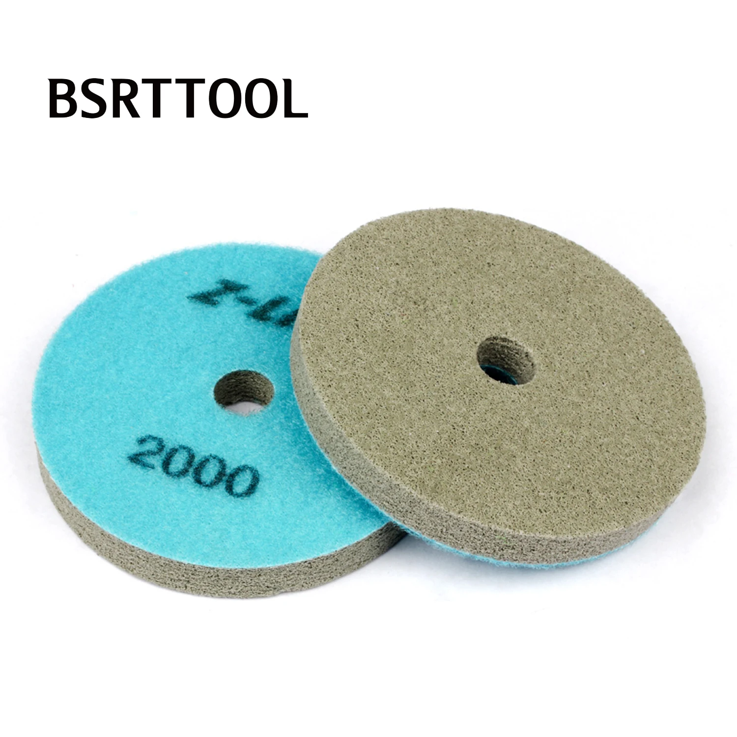 BSRTTOOL 3/4/5inch 2Pcs/Lot Diamond Sponge Polishing Pads Wet Sanding Buffing Disc For Granite Marble Stone Polish Cleaning Tool