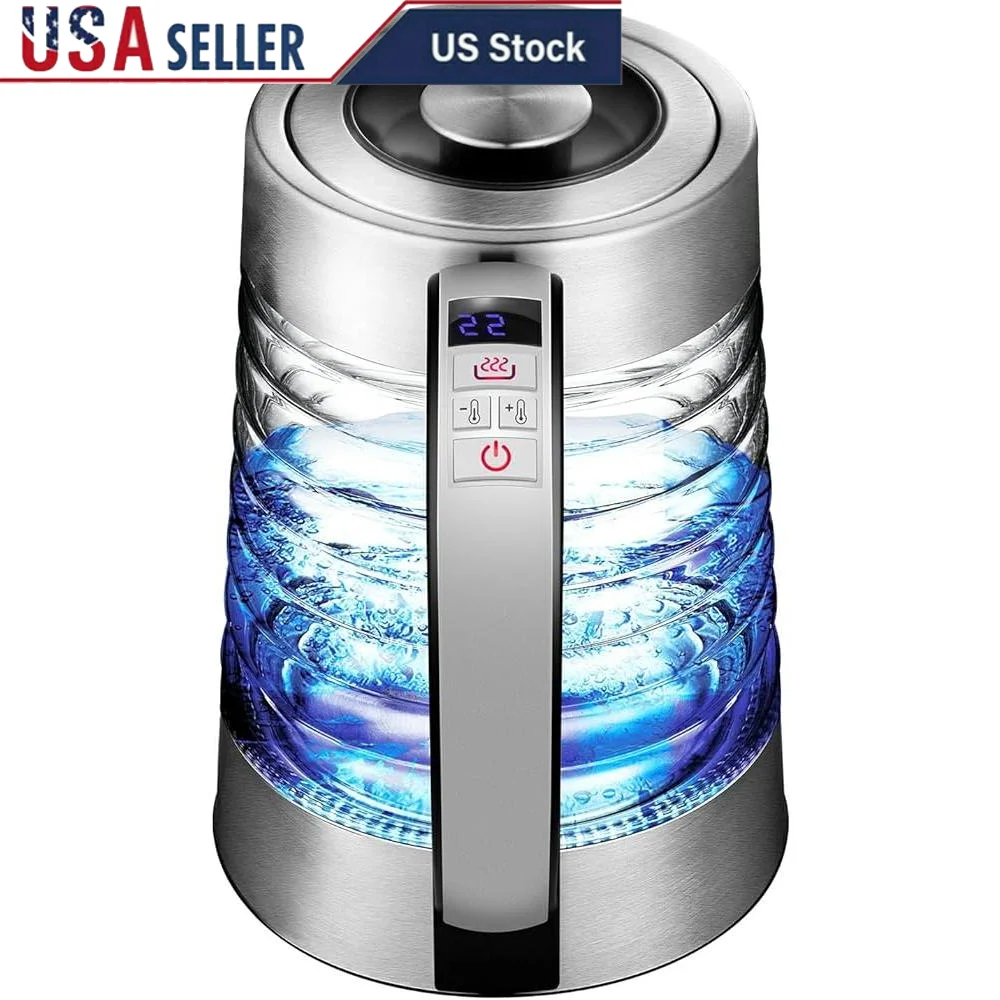 

Electric Kettle 1.8L Temperature Control BPA-Free Glass Automatic Shutoff Keep Warm Rapid Boil User-Friendly Safe Design