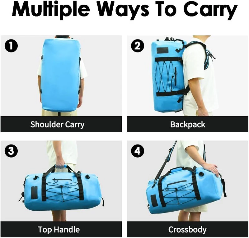 New Fashionable Waterproof Outdoor Racing Motorcycle Backpack Travel Bag with Zipper Closure Stylish Motorbike Tail Duffel Bag