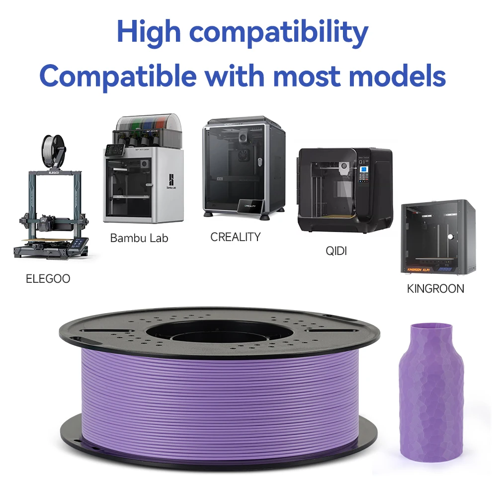 Kingroon filamento de impressora 3d pla filamento fosco 1.75mm 1kg 2kg 3kg alta precisão sem bolhas materiais de impressora 3d