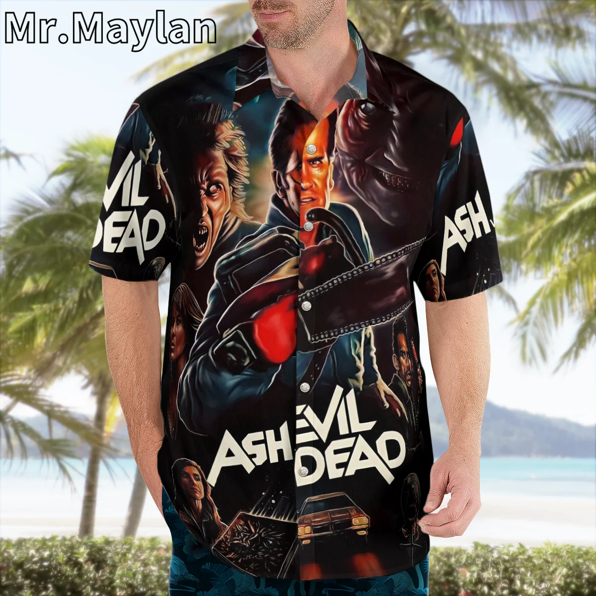 New Halloween Scary Movie 3D Horror Shirt Hawaii Shirt Men Summer Short Sleeve Shirts 2023 Oversized 5XL shirt Chemise Homme A81