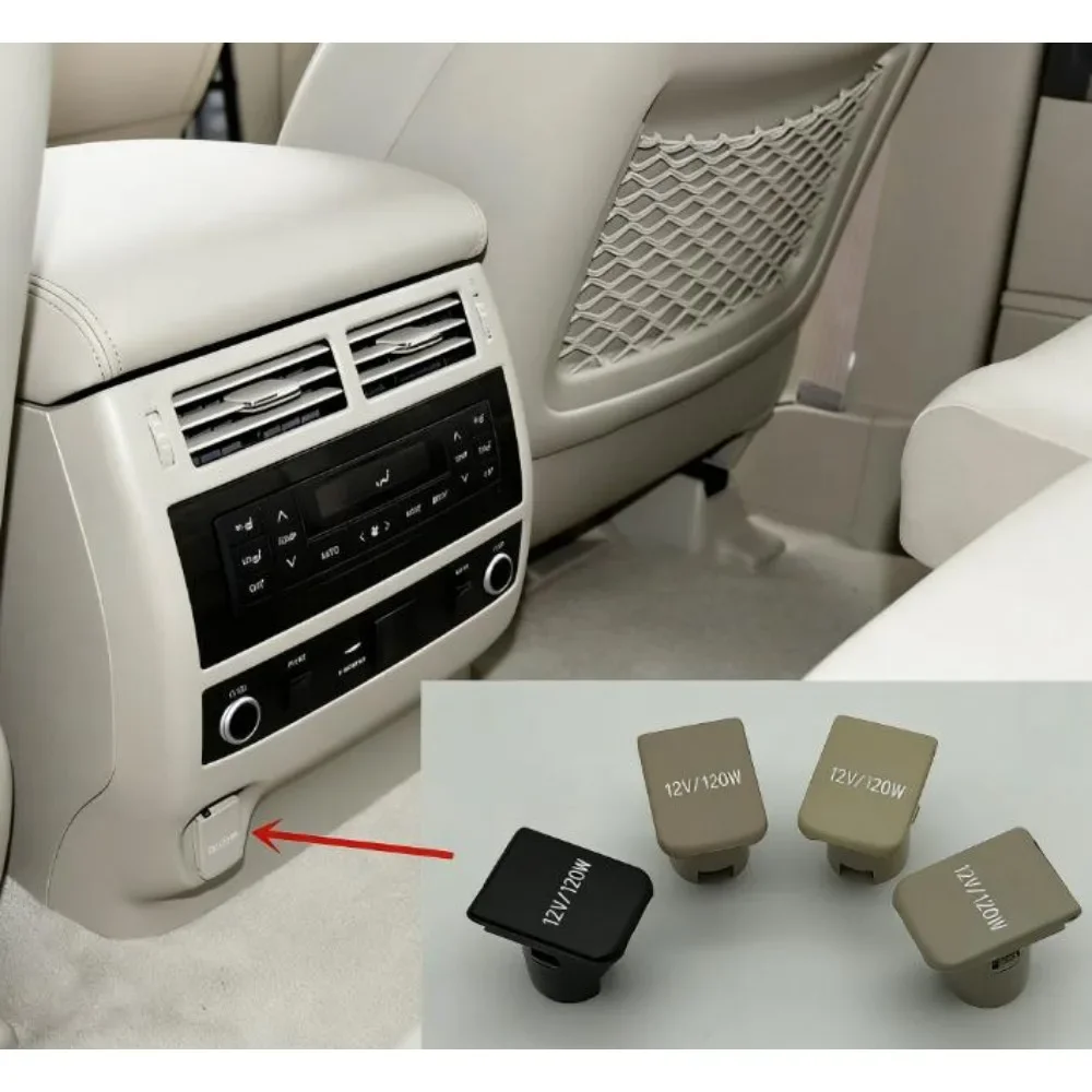 For Toyota Land Cruiser Rear Charger Center Armrest Power Outlet Cover Cigarette Lighter Cover