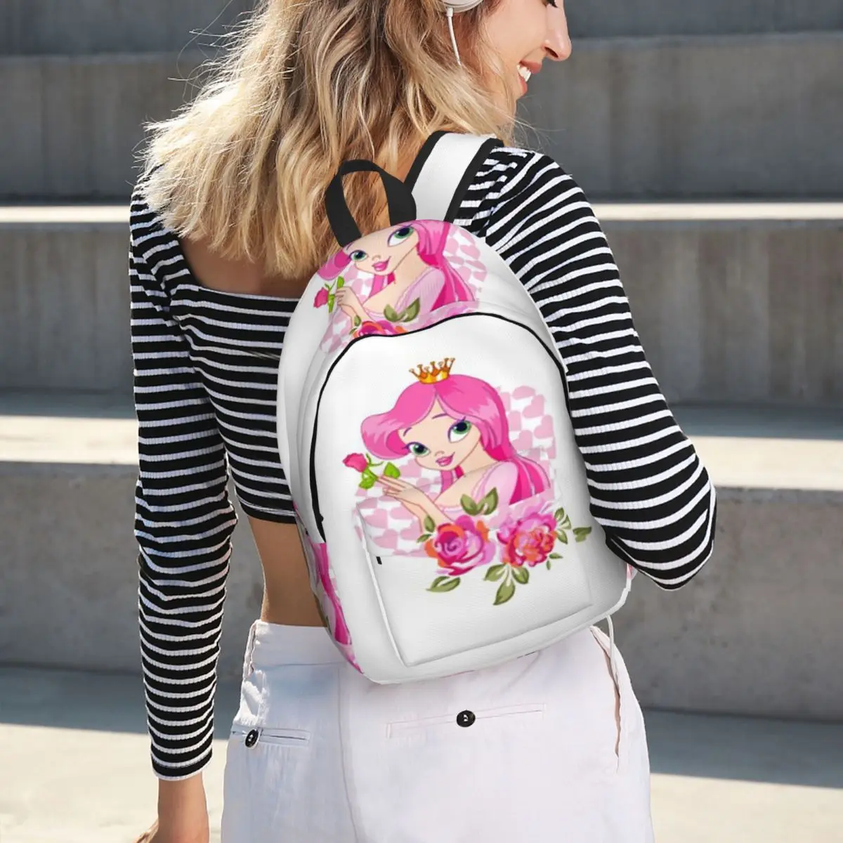 Little Princess Backpack Student BookBag Kids School Bag Computer Shoulder Bags for Men Women