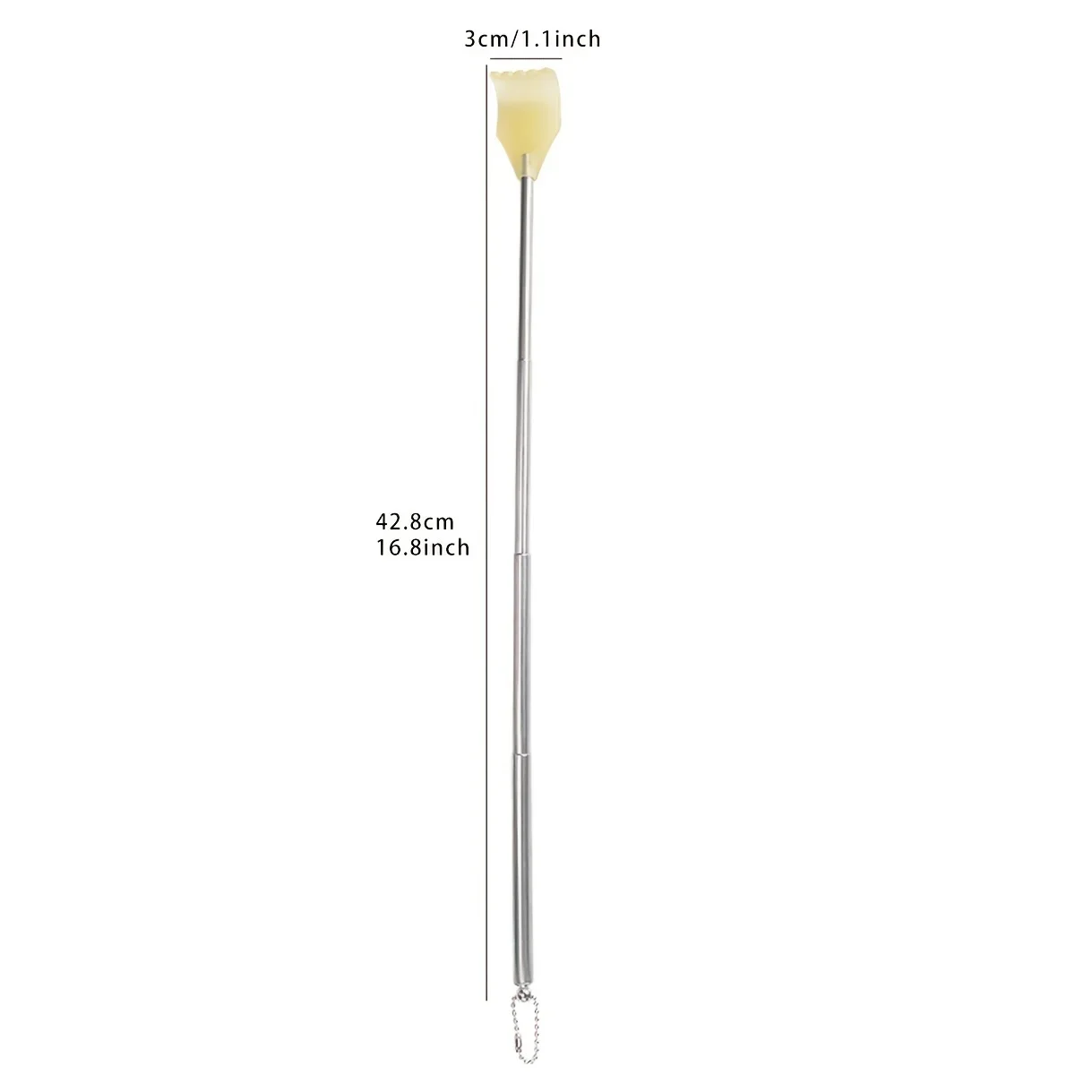 1 pc Telescopic Stainless Steel Back Scratcher and Massager for Elders - Adjustable Anti-Itch Claw Tickle Stick for Relaxation