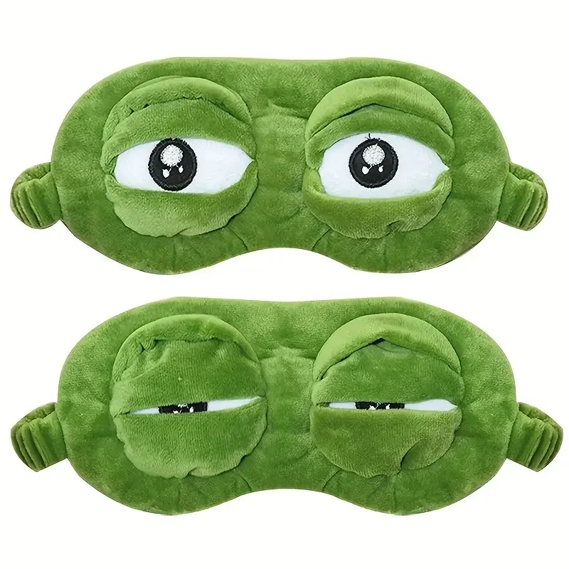 1pc Cute frog sleeping eye mask eye protection Lunch break power outage sleeping eye mask Soft and comfortable eye mask travel e