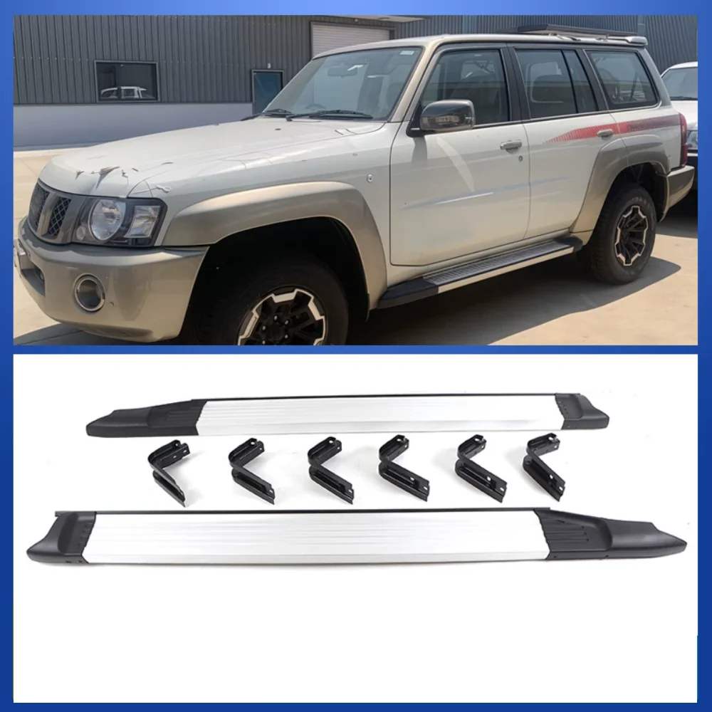 

Car Side Pedal for Nissan patrol Y61 Four doors 2005-2020 modified FootSteps Slide plate Foot pedal Door Pedal Car Accessories