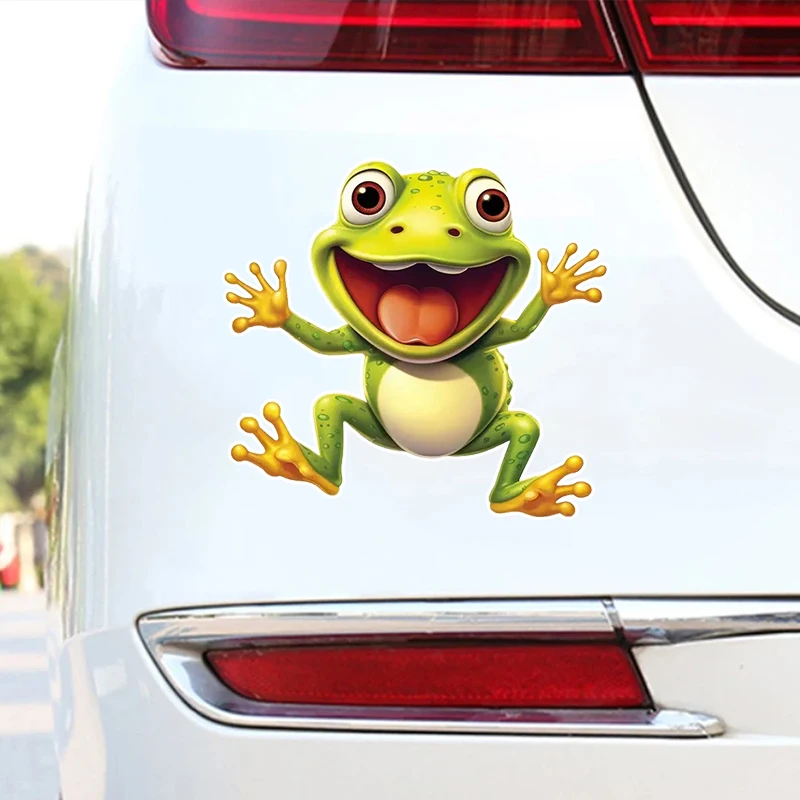1pc Car Sticker Frog Sticker- Creative Vinyl Car Sticker Waterproof Motorcycle Sticker