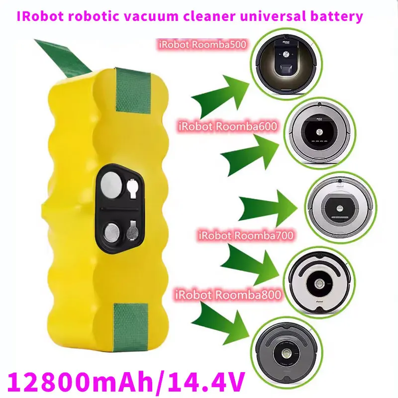 

14.4V 12800mAh Compatible with iRobot robotic vacuum cleaner battery Roomba880 650 529 5/6/7/8/9 series accessories