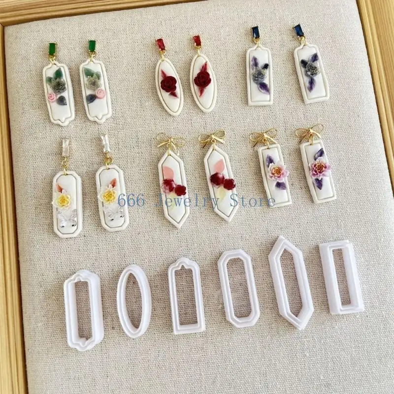 

F2TD Инструмент для изготовления сережек из глины Резак для сережек Инструмент для лепки из глины Геометрическая форма для формы