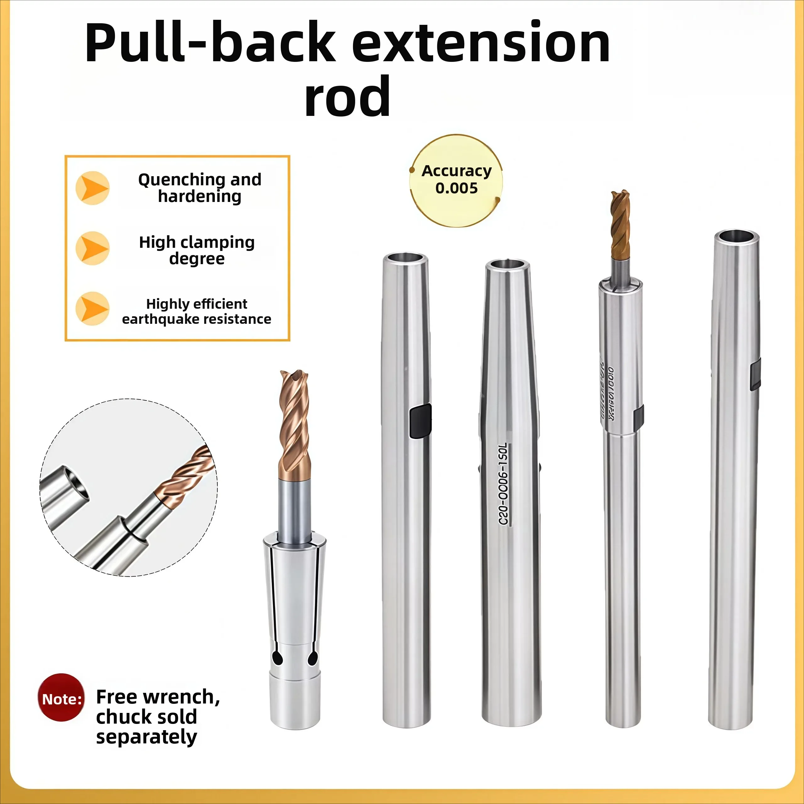 

High precision seismic rear pull extension rod seismic dc04dc06dc08 tool rod collet