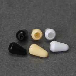 FLEOR 6pcs Plastic 5 Way Switch Tips Knob Button Cap Guitar Pickup Selector Switch Tips Guitar Parts ,Black / White /Yellow